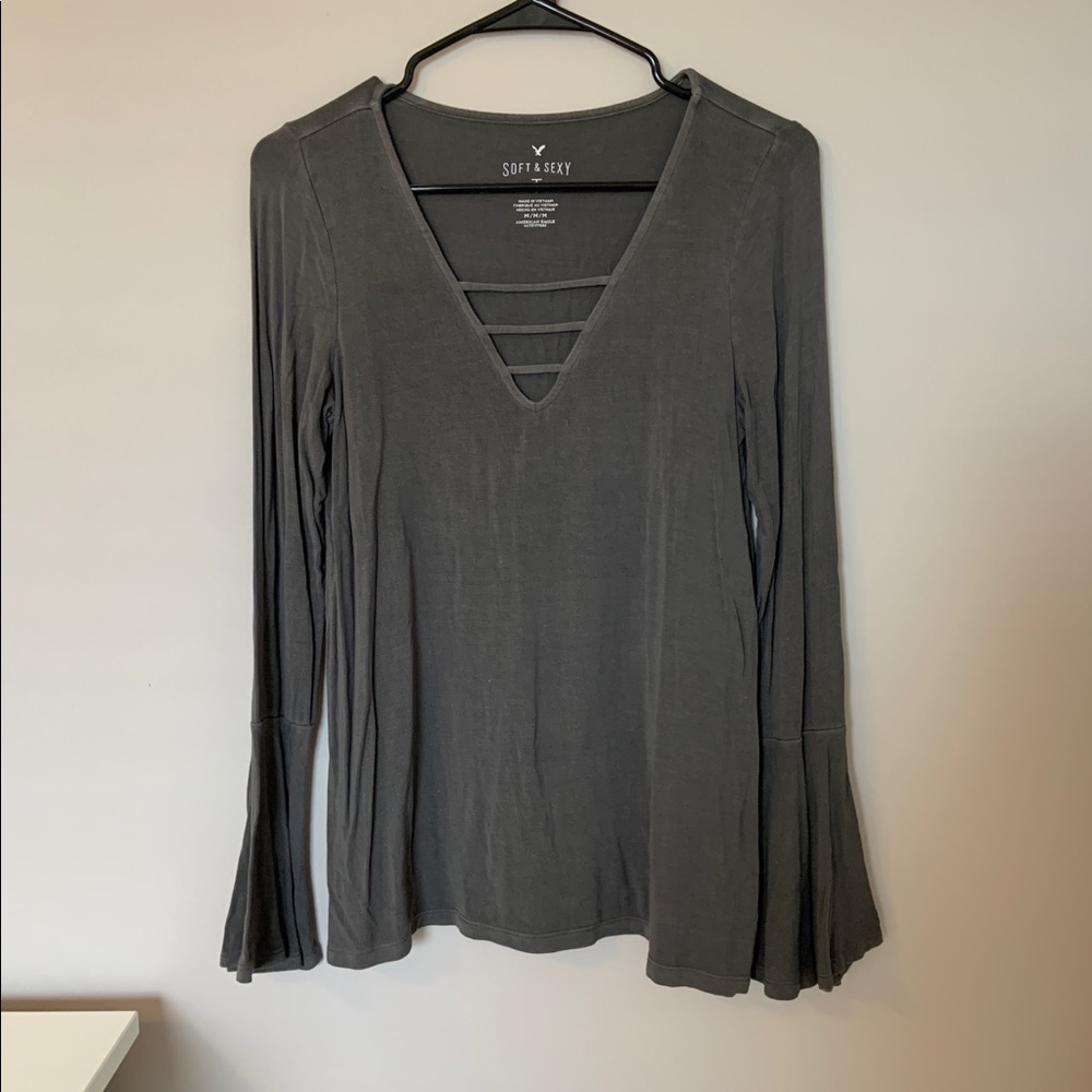 American Eagle Bell Sleeve Top